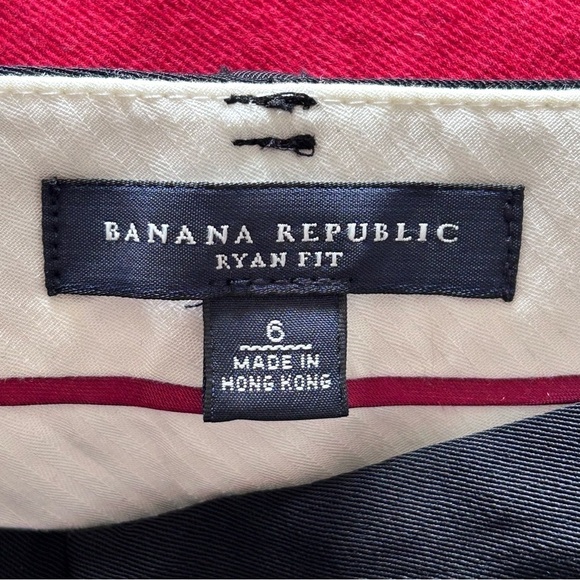 BANANA REPUBLIC Women 100% Wool Ankle Dress Pants 6 Black Ryan Fit Work Wear - Picture 8 of 9